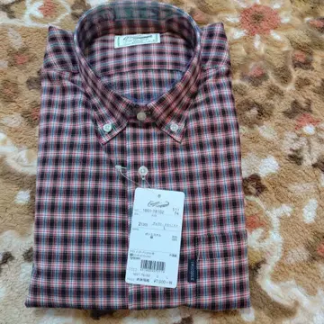 Crocodile 체크 무늬 긴팔 셔츠 L