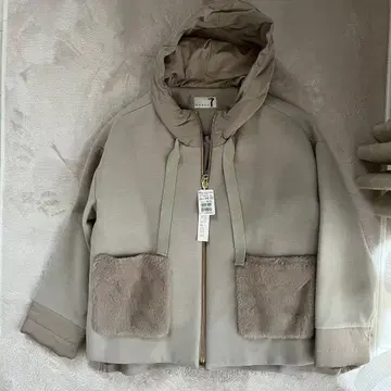 야마다야 수르7 포켓 퍼 부착 숏코트 이소재 soeur7