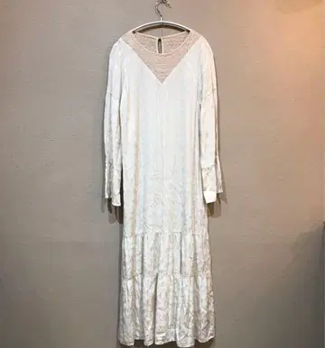 Ray BEAMS 롱 원피스 셔츠 원피스 베이지