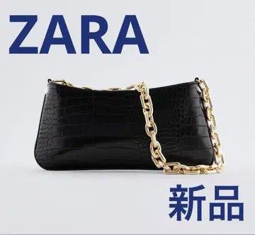 ZARA 애니멀 엠보싱 가공 숄더백 블랙 새상품