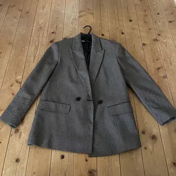 zara 체크 무늬 자켓