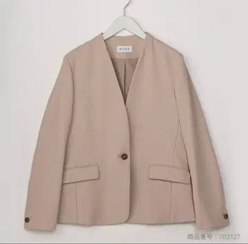 노카라 자켓 여성용 L 사이즈 베이지