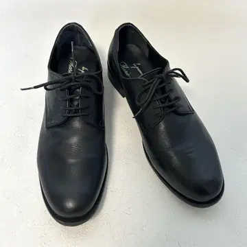 마리 루이즈 천연 가죽 레이스업 슈즈 24.5 블랙 가죽 신발
