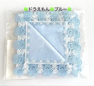 [ 미사용 새상품 ] 긴자와 레이스 타월 손수건 아이엠 도라에몽 블루