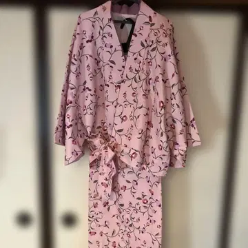 이부시키 기모노 꽃무늬 핑크