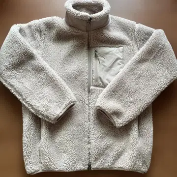 베이지색 L 사이즈 플리스 자켓