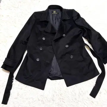 퓨어 캐시미어 100% 더블 브레스트 자켓 블랙