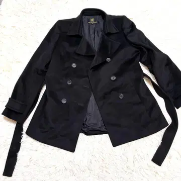 퓨어 캐시미어 100% 더블 브레스트 자켓 블랙