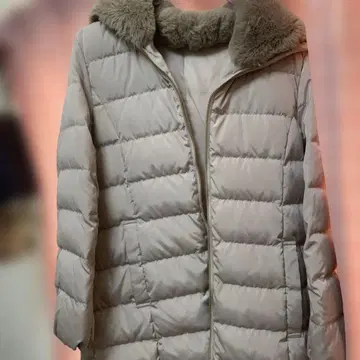 베이지 다운 코트 사이즈 38