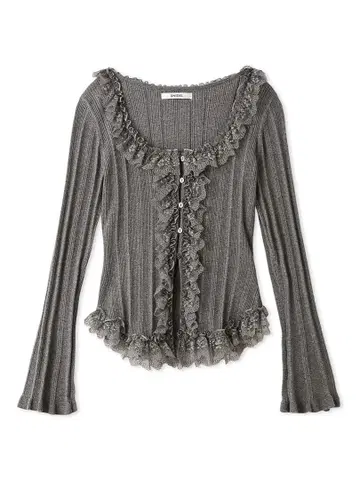 SNIDEL Sustainable 프릴 니트 풀오버