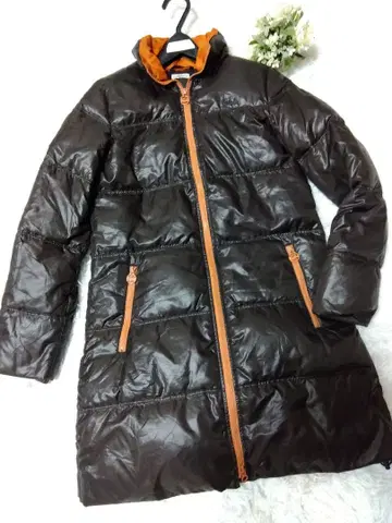 라코스테 롱 다운 자켓 브라운 40