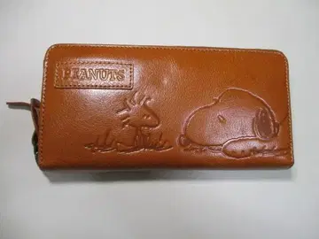 하자품 새상품 지갑 여성용 장지갑 라운드 스누피 천연 가죽 Friend