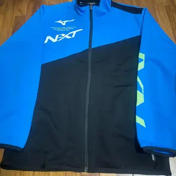 Mizuno NXT 풀 집업 저지 파랑/블랙