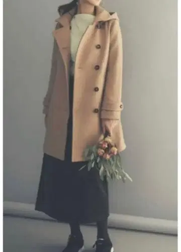 어반 리서치 도어즈 숄카라 2way 롱 코트 38 카멜