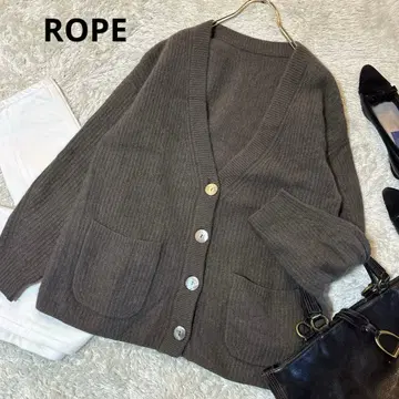 새상품급*로페 라쿤 V넥 롱 가디건 브라운 루즈핏 포근포근