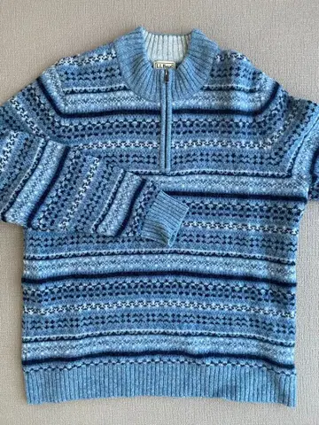 l.l.bean 집업 니트 스웨터 하프 지퍼 구제 의류