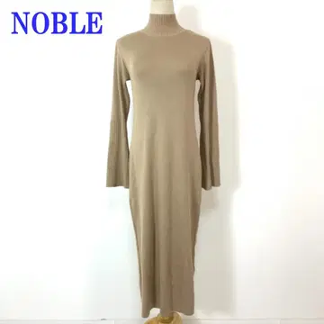 NOBLE 노블 롱 니트 원피스 레이온 베이지 C4632