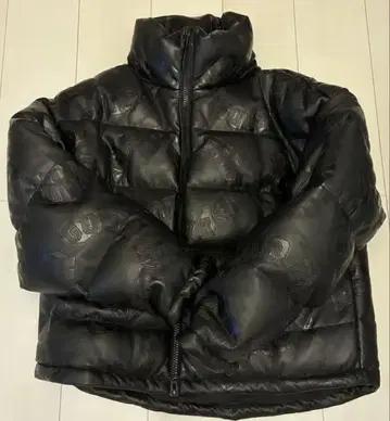 a few Good kids 블랙 가죽 다운 자켓