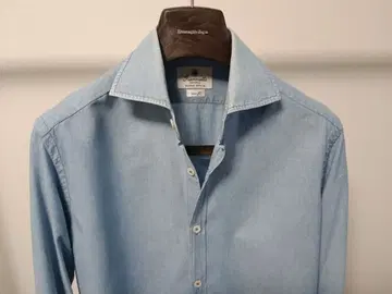 지아네트 샴브레이 셔츠 사이즈 S vinci fit 파랑