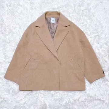 로즈버드 숏 울 혼방 코트 베이지 프리 사이즈 여성용 아우터