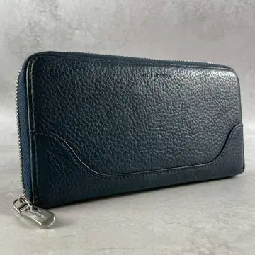 새상품급 페레 모르비다 장지갑 라운드 지퍼 사피아노 가죽 네이비