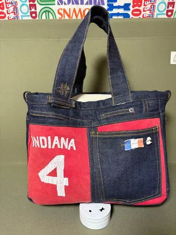 데님 리메이크 토트백