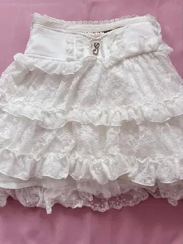 LizLisa 레이스 미니 스커트 화이트