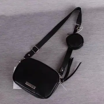 블랙 숄더백 원형 파우치 포함