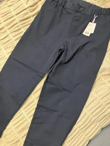 미사용 새상품 스튜디오 클립 속기모 스판 테이퍼드 팬츠 블랙 L