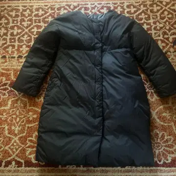 미즈이로인드 노카라 블랙 롱 다운 자켓