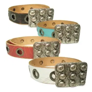 나인 범프 버클 크랙 가죽 톱니 벨트 ITALY W30/블랙