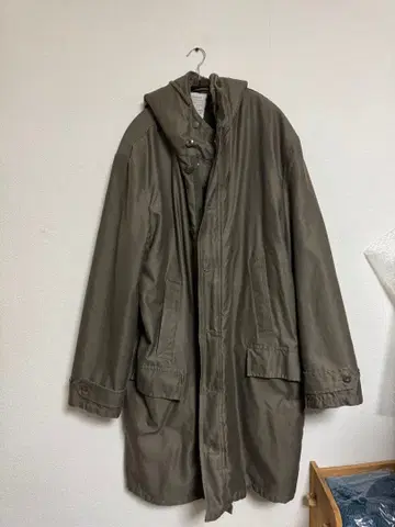 미중고 독일군 실물 롱 필드 후드티 코트
