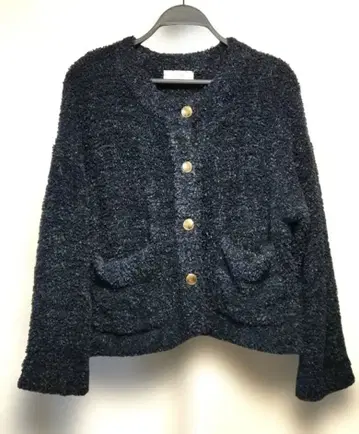 SLOBE IENA 슬로브 이에나 트위드 니트 가디건 F 네이비