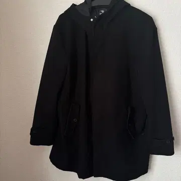 MEN'S BATSU 후드 부착 블랙 자켓