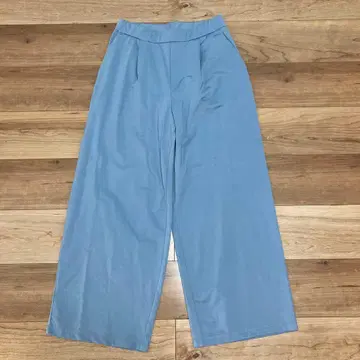 택 포함 미사용 새상품 스카이블루 와이드 팬츠 M 사이즈