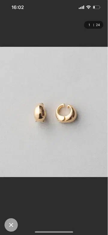 한쪽만 ete 허그 귀찌 골드