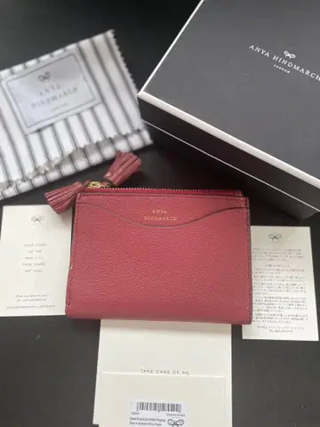 안야 힌드마치 새상품 피핑 아이즈 더블 지퍼 지갑