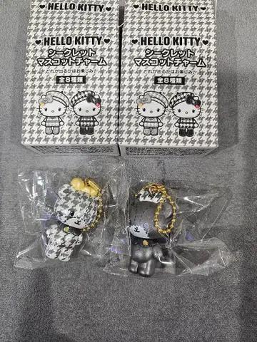 HELLO KITTY 시크릿 참 흑백 걸리시 쌍둥이 코디