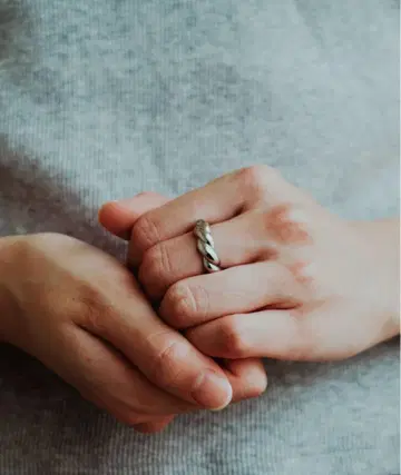 gavo 스파이럴 볼륨 반지 실버 써지컬 스테인리스