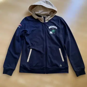 Munsingwear 후드 부착 후드티 M 사이즈 네이비/베이지