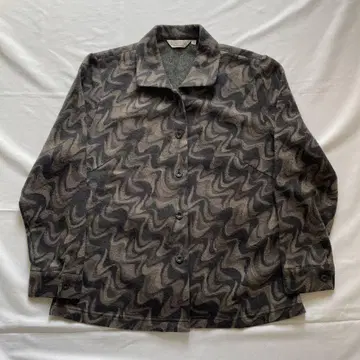 00s 울 셔츠 블랙 y2k 인기 구제 의류 M 사이즈 올 패턴