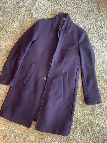 ZARA MAN 네이비 체스터 코트