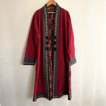 새상품급 인도산 가운 롱 코트 자수 티롤리안 빈티지