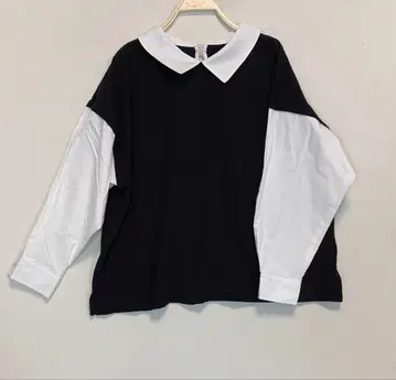 대비색 긴팔 셔츠