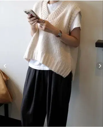 ISOOK V neck knit vest (eri. select)