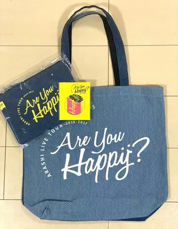 아라시 Are you Happy? 3개 세트 백, 파우치, 씰