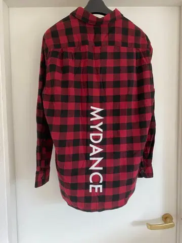 MYDANCE 마이댄스 로고 플란넬 셔츠 체크 셔츠