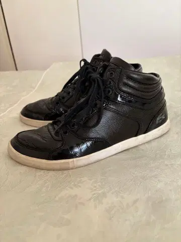 라코스테 하이컷 스니커즈 천연 가죽 신발