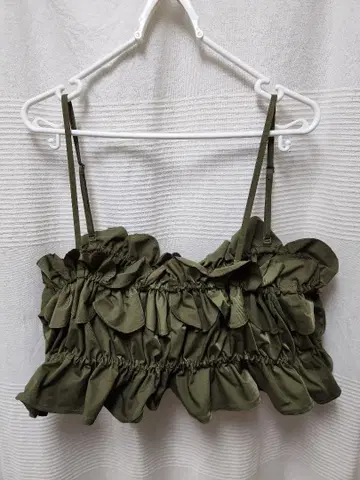 OMMO 서클 레이어드 뷔스티에 카키