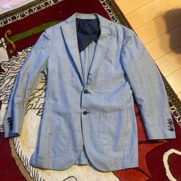 gi Capri 이탈리아제 체크 무늬 테일러드 자켓